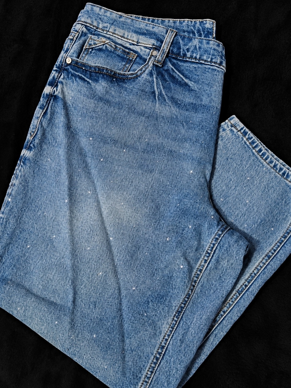 Edgely Relaxed Fit Women's Denim Jeans With Sparkles 💎💎